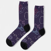 Chaussette Motif spatial (Gauche)