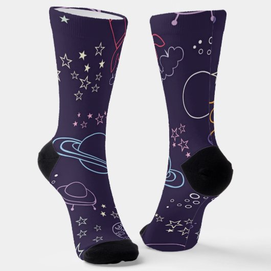 Chaussette Motif spatial (Angulaire)
