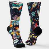 Chaussette Motif spatial (Angulaire)