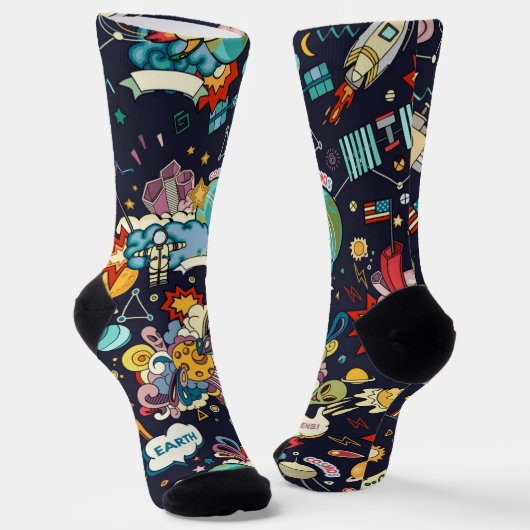 Chaussette Motif spatial (Angulaire)