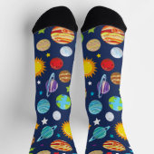 Chaussette Motif spatial, Planètes, Étoiles, Cosmos, Galaxie (Haut)