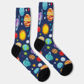 Chaussette Motif spatial, Planètes, Étoiles, Cosmos, Galaxie (Droite)