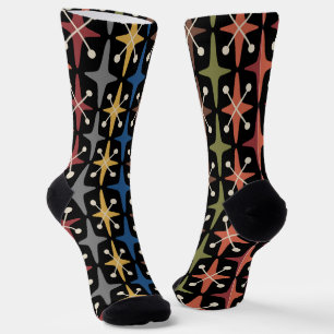 Chaussette Motif Starburst moderne du milieu du siècle