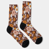 Chaussette Motif super Retro Flower Garden (Droite)