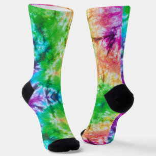 Chaussette Motif Tie-Dye de Couleur Cool et Original