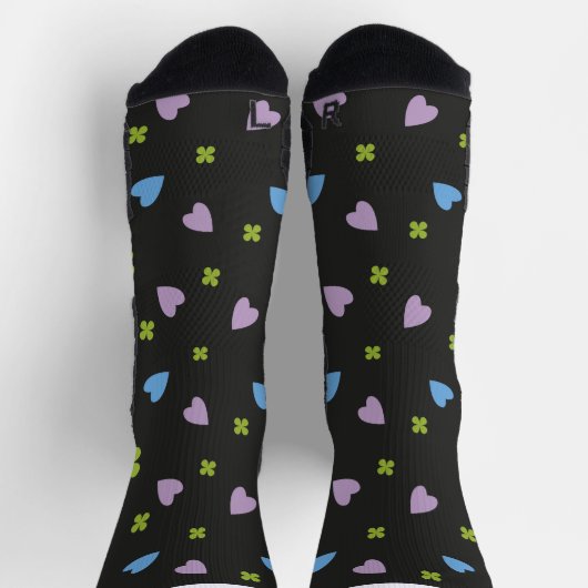 Chaussette Motif Trèfle et Cœurs (Haut)
