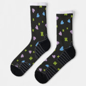Chaussette Motif Trèfle et Cœurs (Gauche)