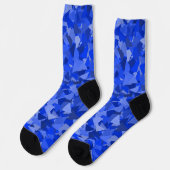 Chaussette Motif Triangle Bleu (Gauche)