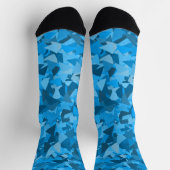 Chaussette Motif Triangle Bleu (Haut)