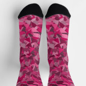 Chaussette Motif Triangle Gris Rose (Haut)