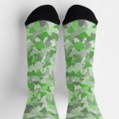 Chaussette Motif Triangle Gris Vert (Haut)