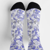 Chaussette Motif Triangle Gris Violet (Haut)
