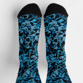 Chaussette Motif Triangle Noir Bleu (Haut)