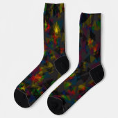 Chaussette Motif triangle noir foncé Abstrait Cool élégant (Gauche)