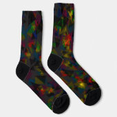 Chaussette Motif triangle noir foncé Abstrait Cool élégant (Droite)