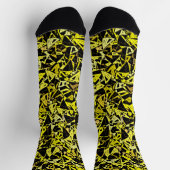 Chaussette Motif Triangle Noir Jaune (Haut)
