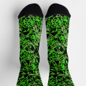 Chaussette Motif Triangle Noir Vert (Haut)