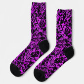 Chaussette Motif Triangle Noir Violet (Gauche)
