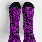 Chaussette Motif Triangle Noir Violet (Haut)