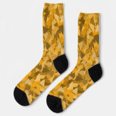 Chaussette Motif Triangle Orange Marron (Gauche)