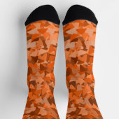 Chaussette Motif Triangle Orange Marron (Haut)
