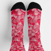 Chaussette Motif Triangle Rose Rouge (Haut)