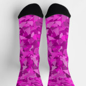 Chaussette Motif Triangle Rose Violet (Haut)