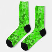 Chaussette Motif Triangle Vert (Gauche)