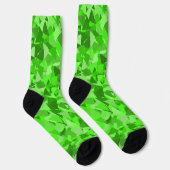 Chaussette Motif Triangle Vert (Droite)
