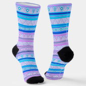 Chaussette motif tribal ethnique géométrique d'Amérindien (Angulaire)