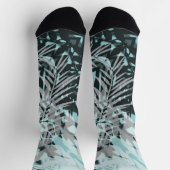 Chaussette Motif tropical bleu clair (Haut)