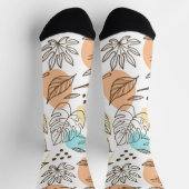 Chaussette Motif tropical d'été dessiné à la main (Haut)