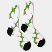 Chaussette Motif tulipe rose (Droite)