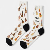 Chaussette Motif Ukulele avec nom (Gauche)