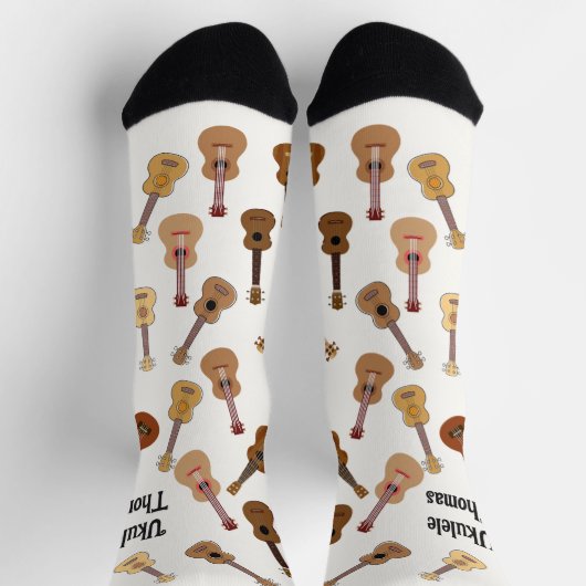 Chaussette Motif Ukulele avec nom (Haut)