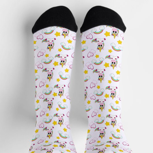 Chaussette Motif Unicorn (Haut)