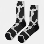 Chaussette Motif Vache Noir et Blanc (Gauche)
