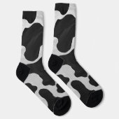 Chaussette Motif Vache Noir et Blanc (Droite)