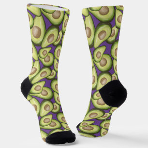 Chaussette Motif Vegan Avocado frais et gourmand