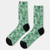 Chaussette Motif vert abstrait de formes géométriques (Gauche)