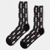 Chaussette Motif Vin Rosé (Gauche)