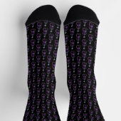 Chaussette Motif violet - violet et noir (Haut)