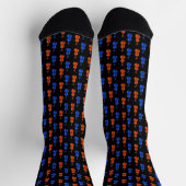 Chaussette Motif violon bleu orange (Haut)