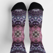 Chaussette Motif Web Mandala rose et violet vif (Haut)