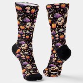 Chaussette Motif Whimsical Halloween Night Sky (Angulaire)