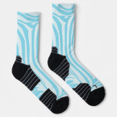 Chaussette Motif Zèbre Bleu (Droite)