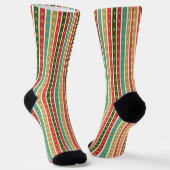 Chaussette Motifs d'arbres dorés de Noël - Élégant et Chic (Angulaire)