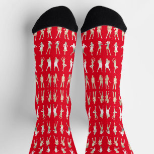 Chaussette Motifs de filles en silhouette de mode mignonne
