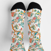 Chaussette Motifs d'inspiration asiatique, Fleurs colorées oi (Haut)