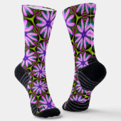 Chaussette Motifs marguerite violet (Angulaire)